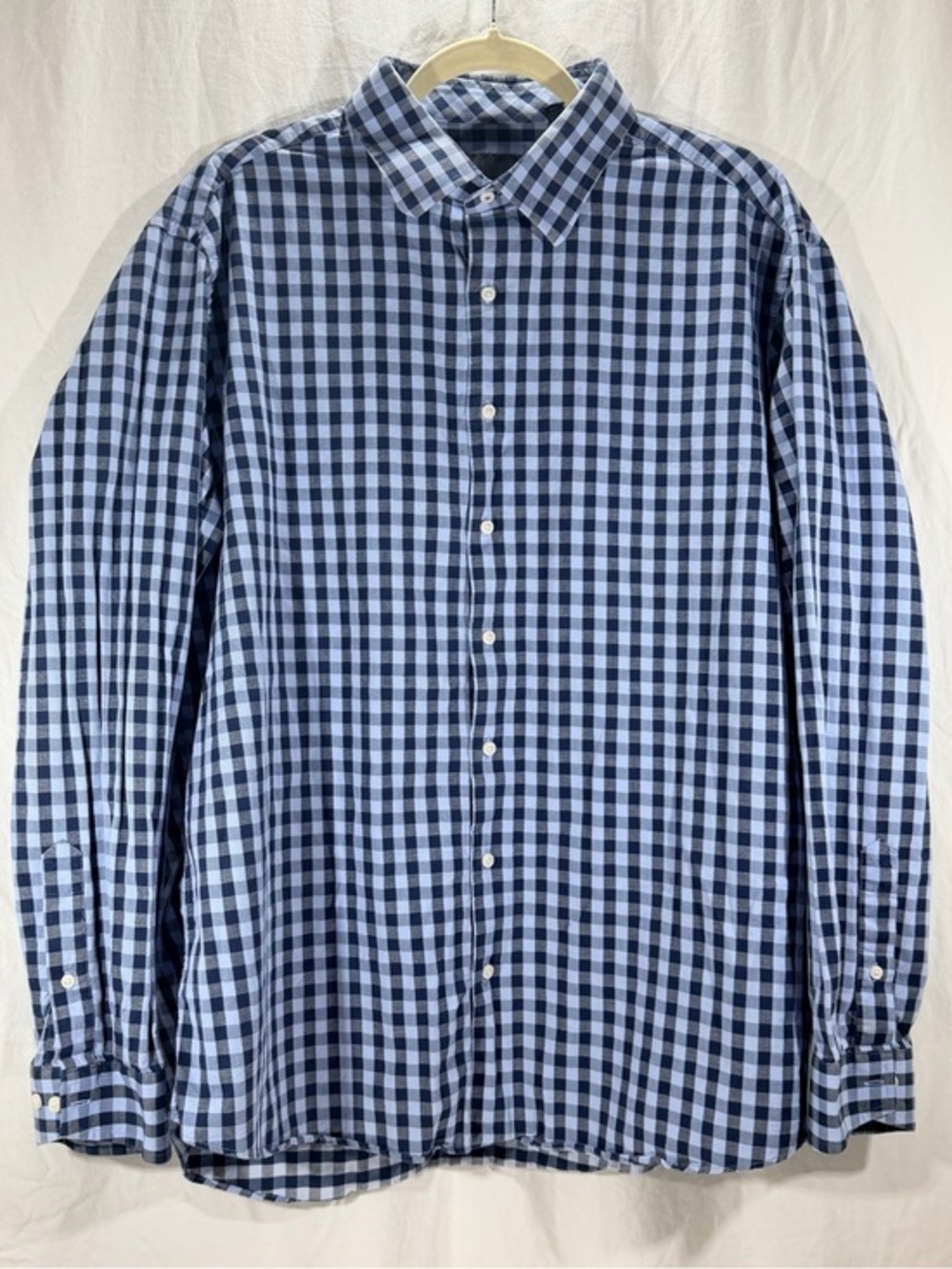 Ben Sherman Navy and Light Blue Gingham Button-Up Shirt